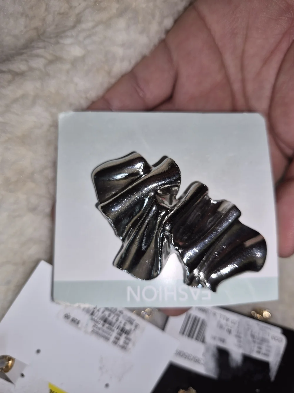 Silver Bow Statement Brooch - Fashion Jewelry